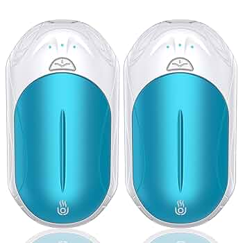 充電式電気カイロ 2個 6000mAh容量 両面発熱 温度調節 超軽量便利 Amazon | Jonwall 充電式カイロ カイロ 【寒さ対策・分離式・2個