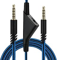 Vista 5 de Cable de repuesto para Astro A40 A10, 2.0 M, cable de audio de 6.5 pies, cable auxiliar compatible con auriculares para juegos A10 A40 A40TR