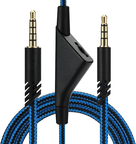 Miniatura 5 de Cable de repuesto para Astro A40 A10, 2.0 M, cable de audio de 6.5 pies, cable auxiliar compatible con auriculares para juegos A10 A40 A40TR