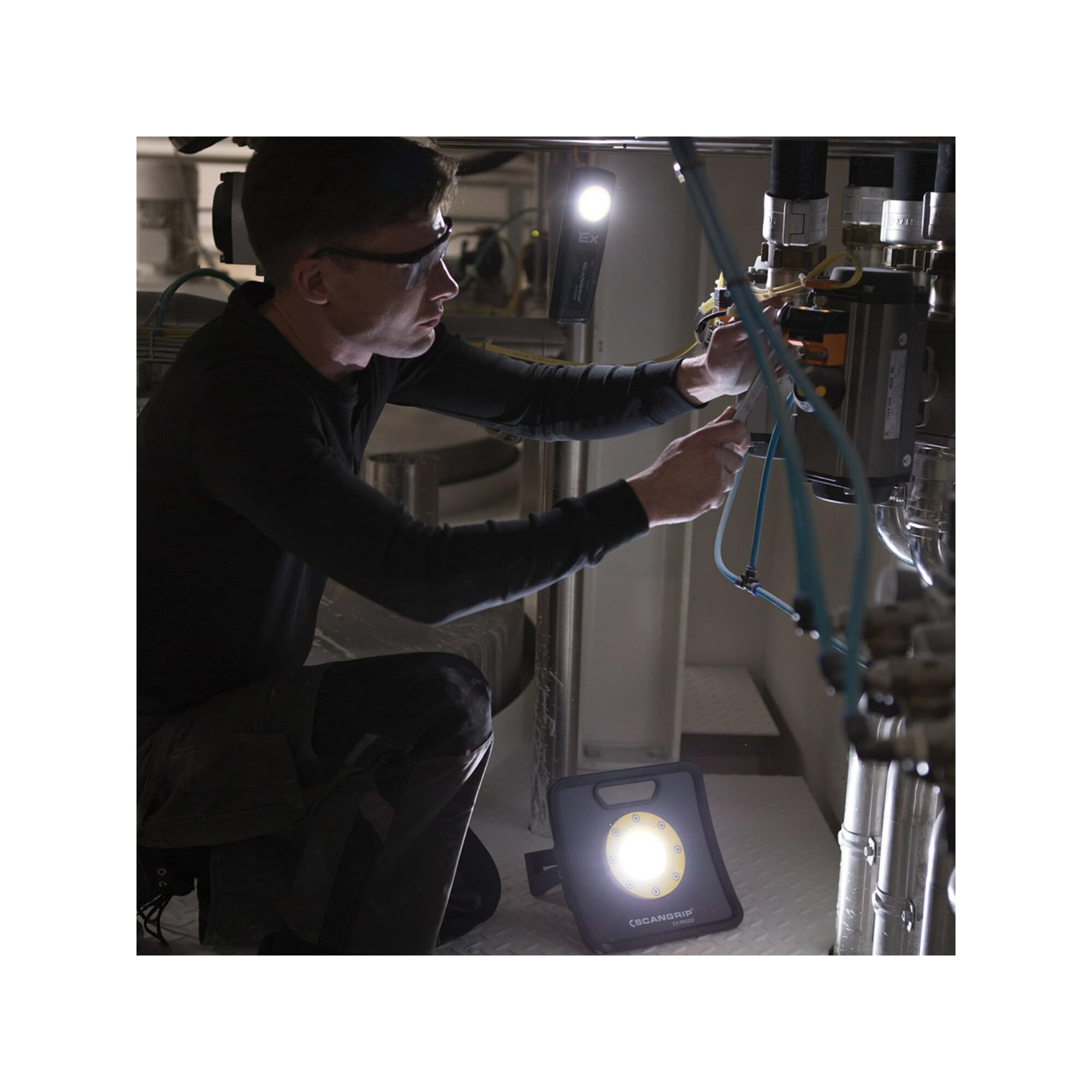 SCANGRIP LED-Arbeitsscheinwerfer ATEX 03.5618, wiederaufladbarer Lithium-Akku, 4.000 Lumen, Scangrip speziell für explosionsgeschützte Zonen