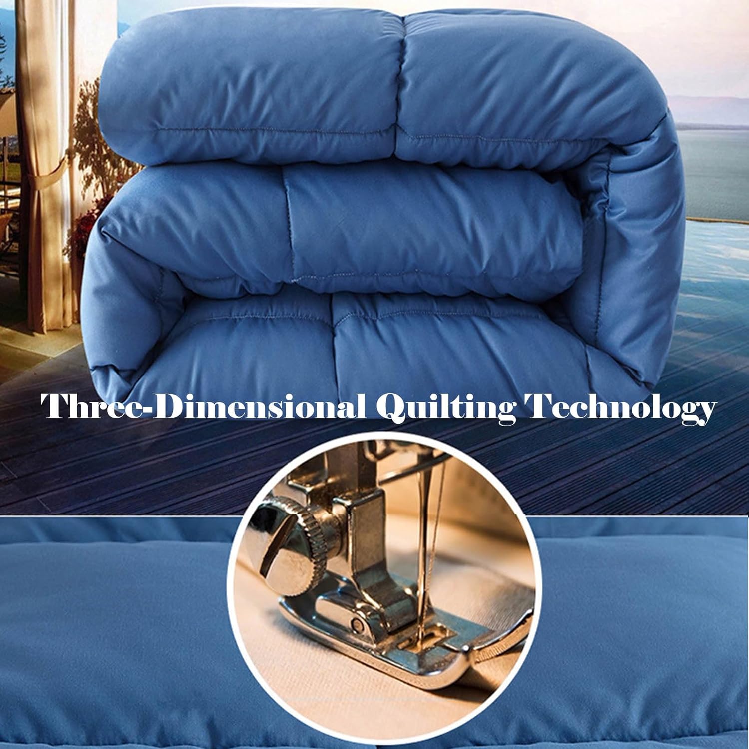 All Season Reversible Comforter,Luxurious Goose Down Comforter, All Season Feather Down Duvet Insert Noiseless Duvet Insert Warm Down Feathers Comforter 71x86in 2kg