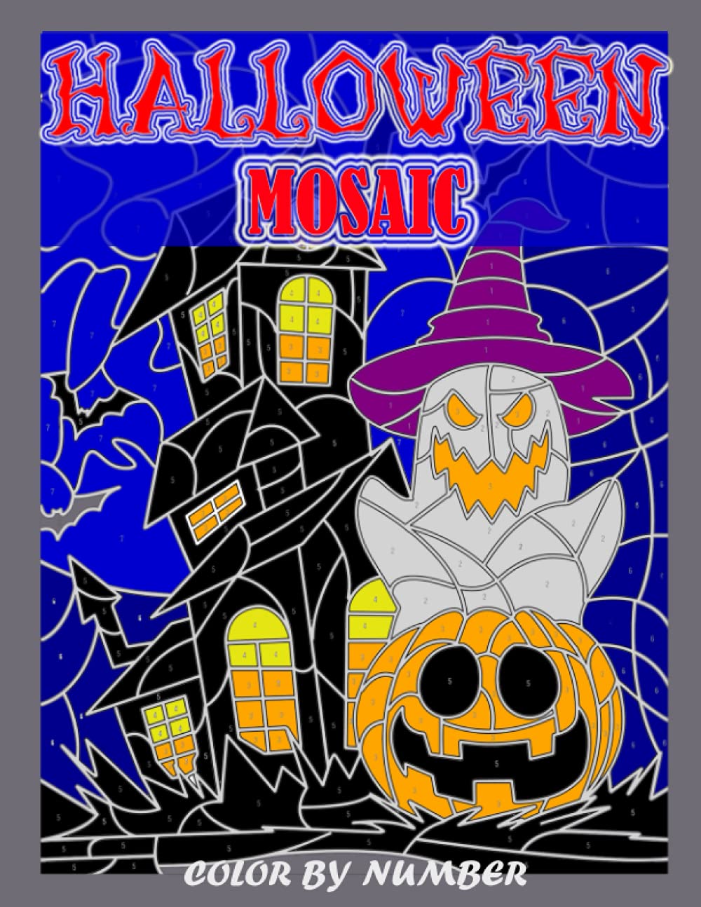 Buy Halloween Mosaic Color By Number For Adults: Color By Number for ...