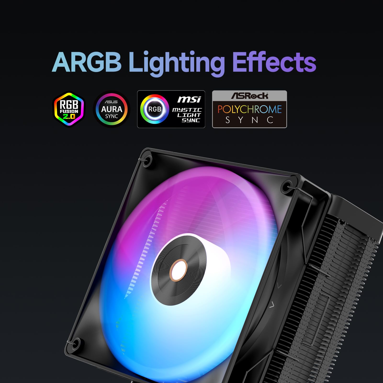 SAMA A40L Ventirad ARGB Pour CPU, Refroidisseur Tour Unique