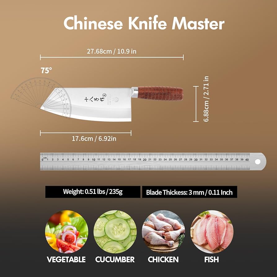 ケバブナイフ Amazon.com: SHI BA ZI ZUO Chef Knife Chinese Vegetable