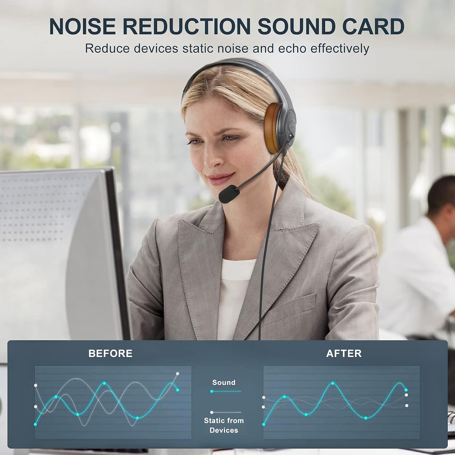 Get Popular Offer USB Headset for Microsoft Teams, Zoom Meeting Headset with Noise Cancelling Mic, Mute Button and in-Line Volume Control, PC Headphones for Video Conference Calls, Wired Laptop Headset for Computer