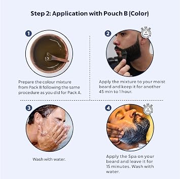 Indus Valley 100% botanical Hypo Allergic Beard Color for Men, Men's Natural Beard Hair Coloring Kit, Amonia & PPD Free Made up of 8 Organic Ingredients, Vegan Free (100g+ 15ml)(Black)