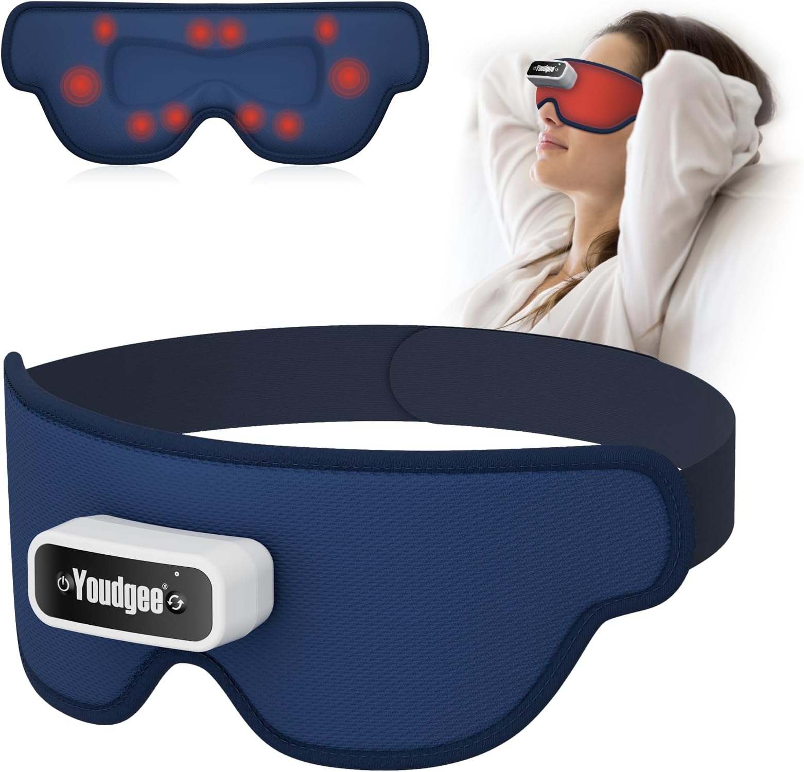 Eye Massager with Heat, Smart Vibration Massager for Migraines Relief, Birthday Gifts for Women, Heated Sleep Mask Eye Care Relax Gifts for Mom