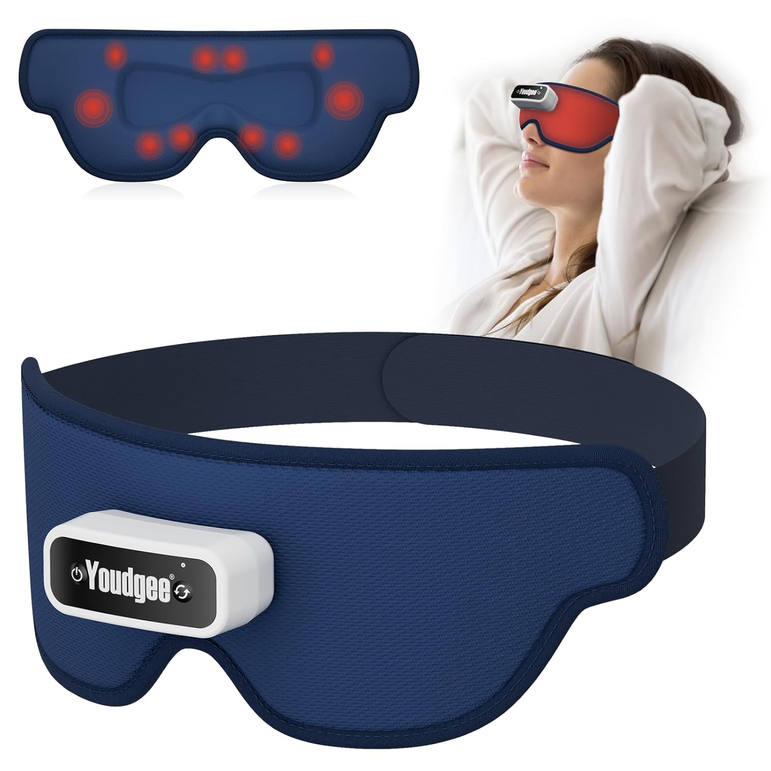 Eye Massager with Heat Smart Vibration Massager for Migraines Relief Birthday Gifts for Women Heated Sleep Mask Eye