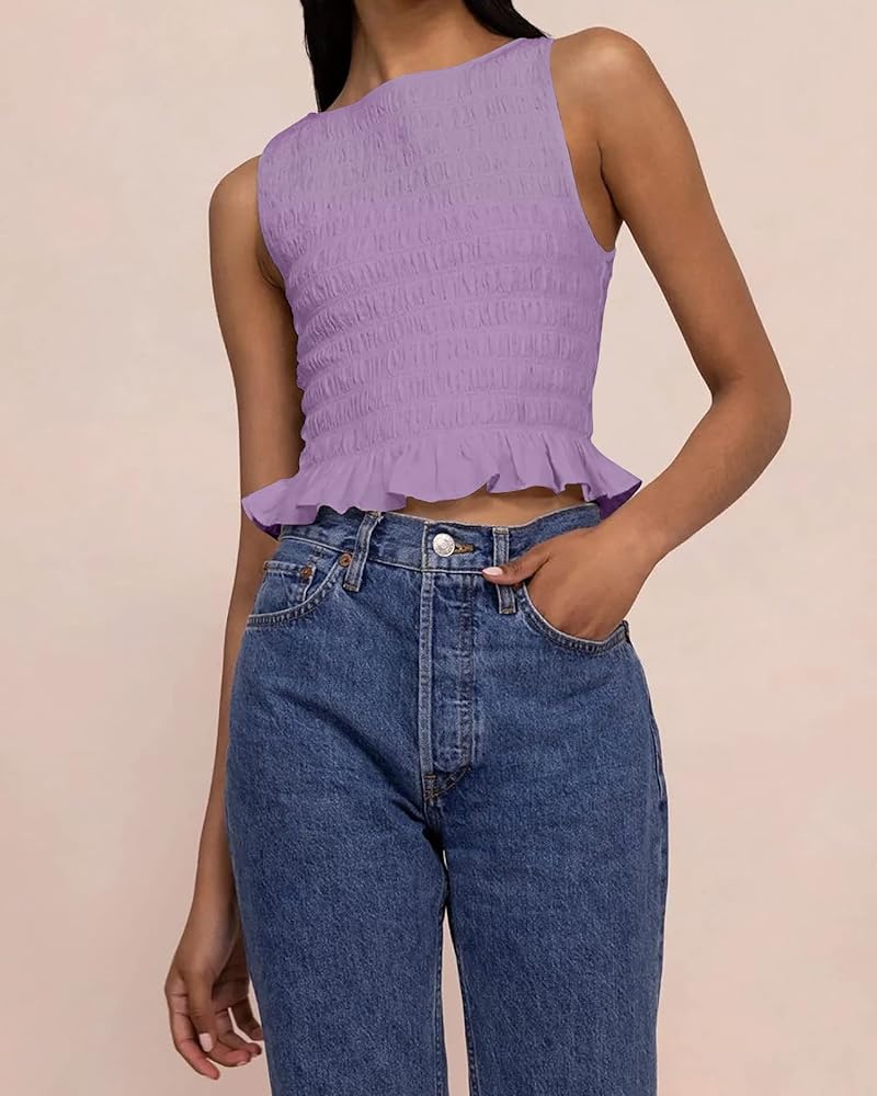 fp one solid smocked top