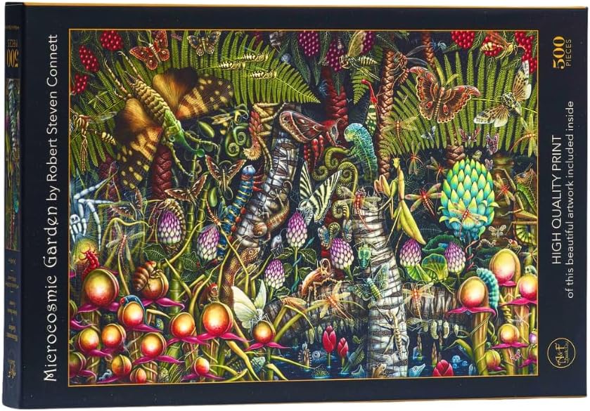Art & Fable, Microcosmic Garden by R.S. Connett, 500 Piece Fine Artwork Premium Adult Jigsaw Puzzle
