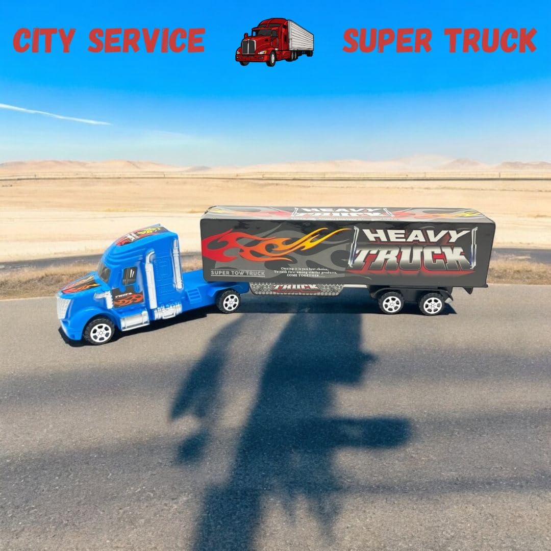 City Service Heavy Truck Toy - Toys for Boys - Blue : Amazon.co.za