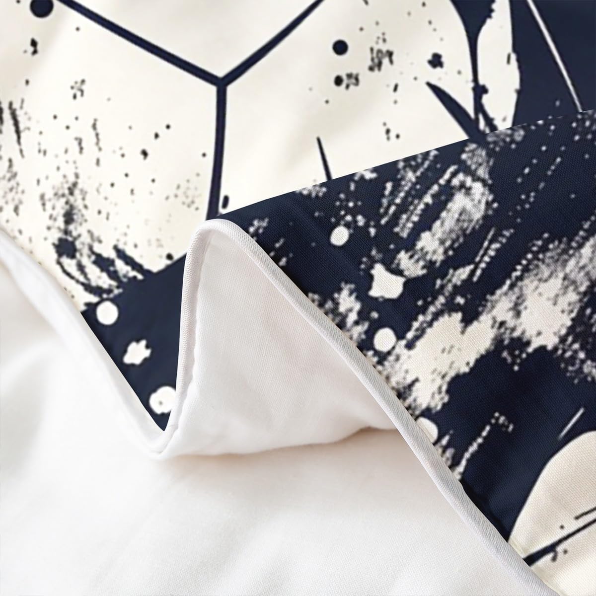 Feelyou Soccer Bedding Set Full Size Kids Football Comforter Cover Set for Boys Girls Teens Rugby Sports 100% Cotton Duvet Cover Gift for Soccer Lover Bedspread Cover - Image 5