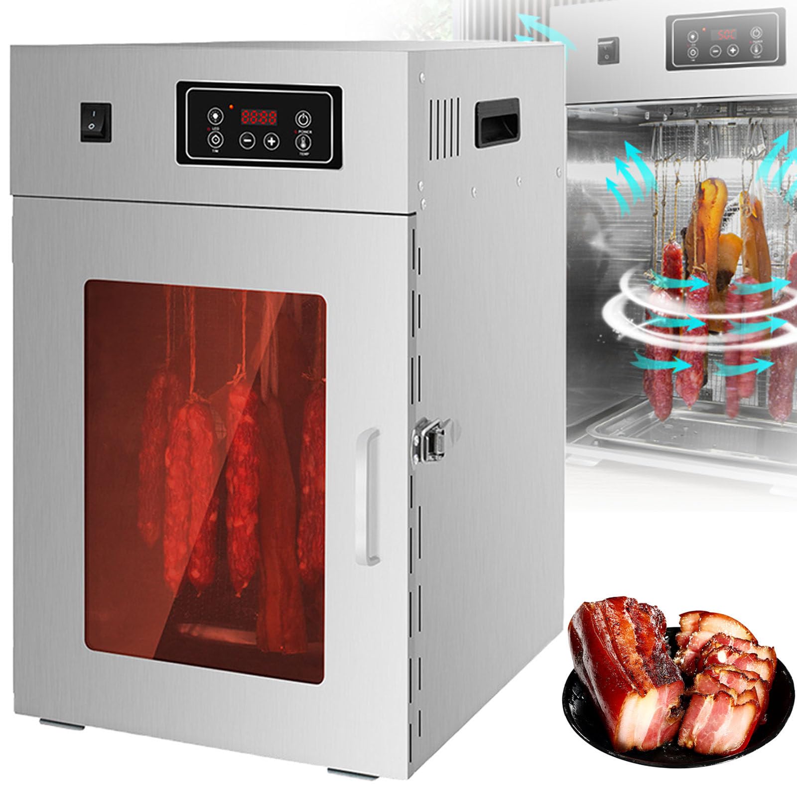 ylpddmm Commercial 14 Hooks Food Dehydrator, Dry Ager Refrigerator for Meat