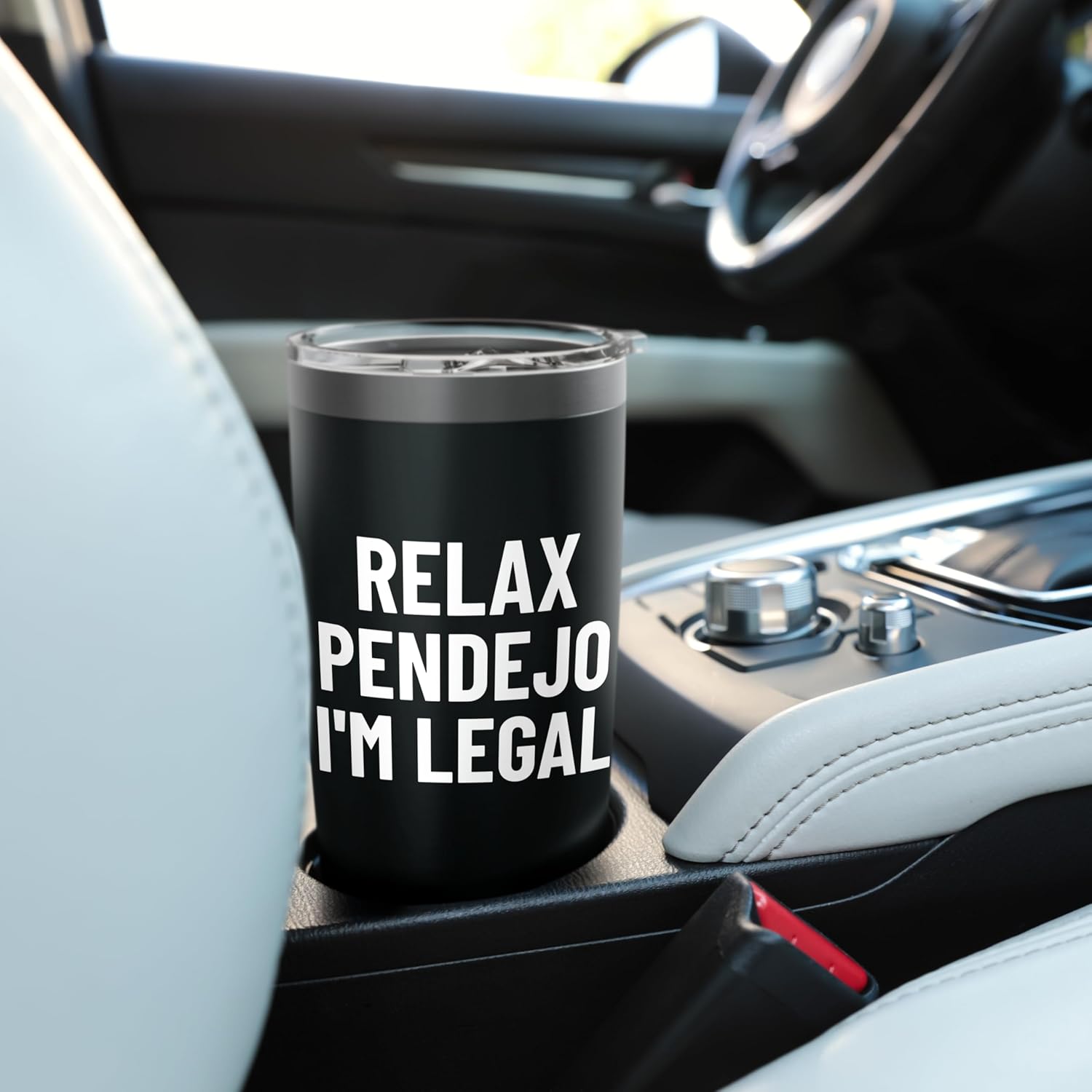 Relax Pendejo I'm Legal Funny Immigrant Stainless Steel Insulated Tumbler - Image 6