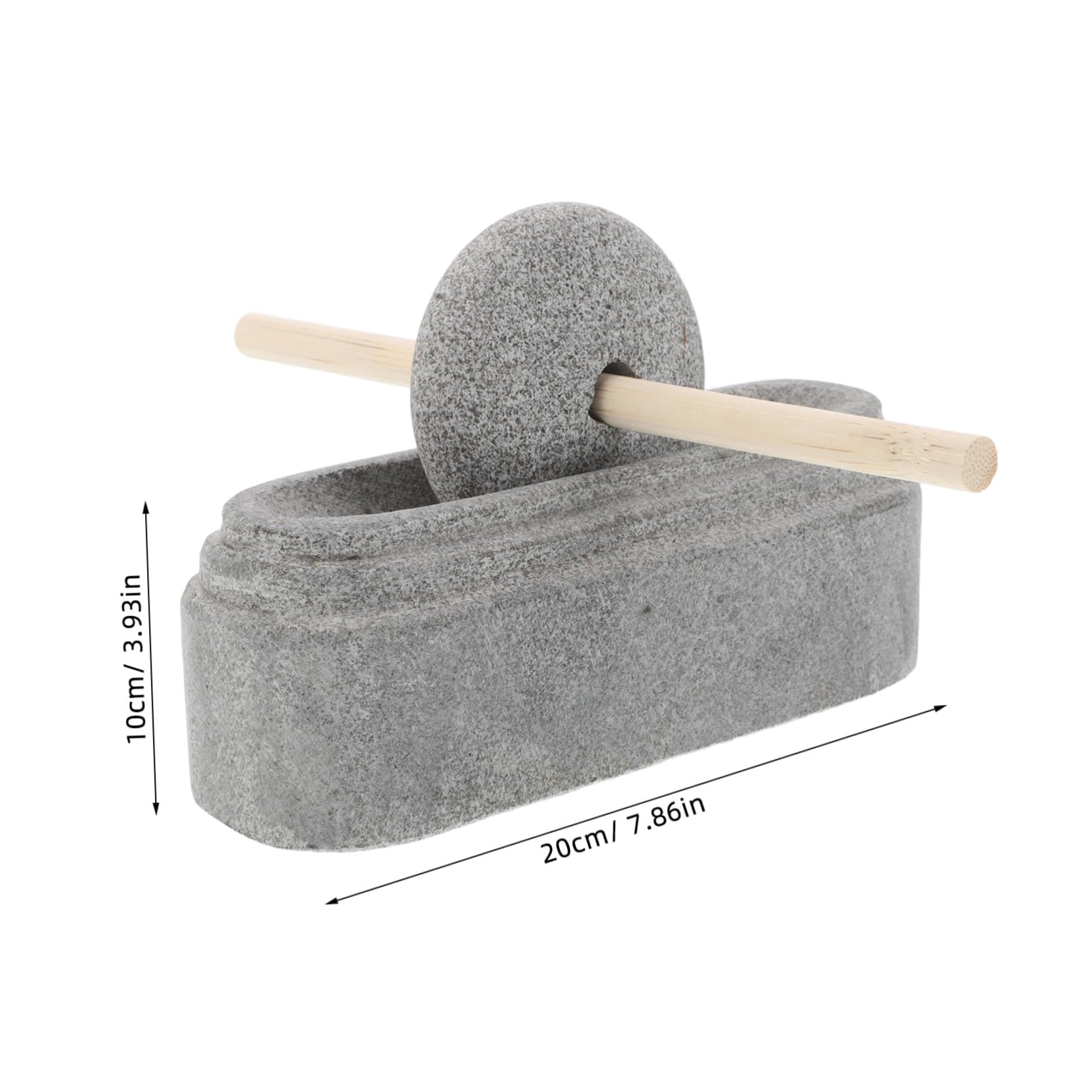 SOLUSTRE Naturstein Mörser Und Stößel Aus Stein 15cm Manuelles Mahlwerkzeug Geräuschlose Für Heilkräuter Und Gewürze