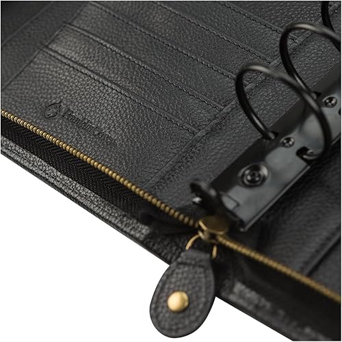 Miniatura 7 de FranklinCovey - Carpeta Tyler - Carpeta de cuero con cremallera (clásica, negro)