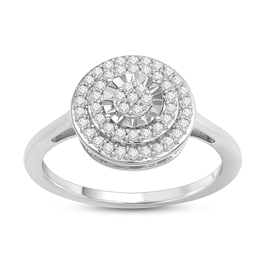 Double Halo Heart Engagement Ring