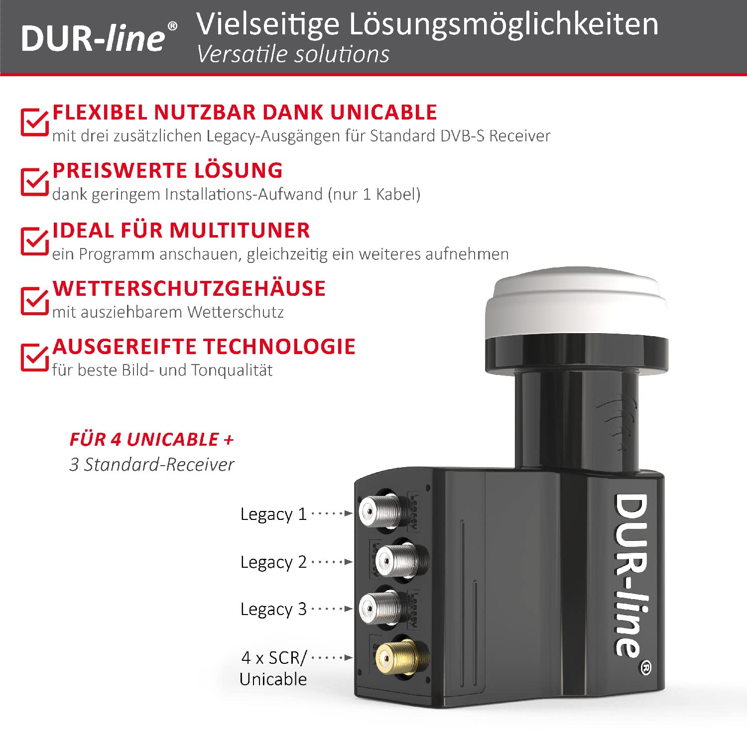 DUR-line UK _ 2 LNB SCR/einkabel/Unicable II lnbs