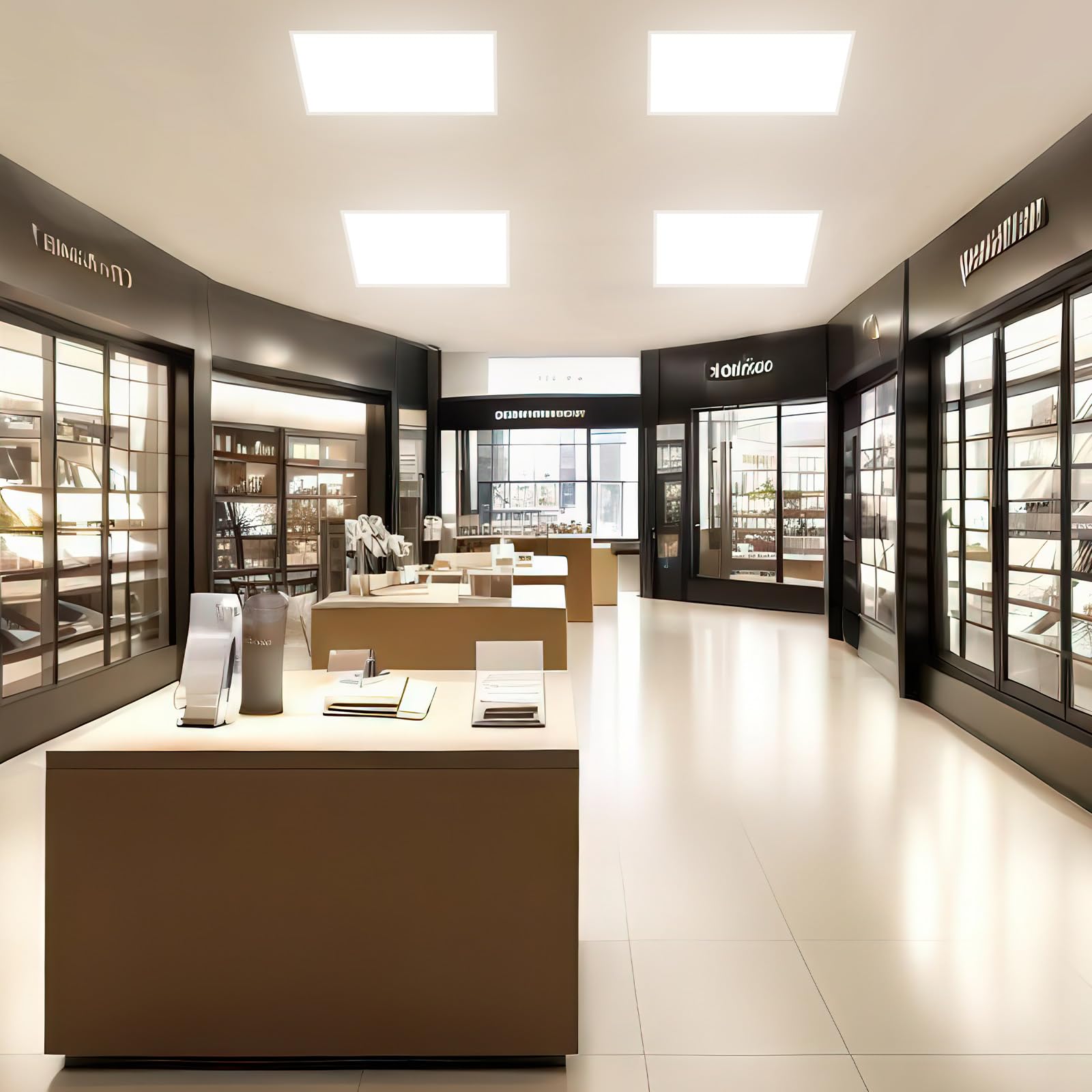 Panel LED 60 x 60, panel sufitowy LED, lampa rastrowa, 3000 K, neutralna biel, 3960 lumenów, nieoślepiający UGR≤23, żywotność 50 000+ godzin, IP44, idealny do pomieszczeń biurowych i