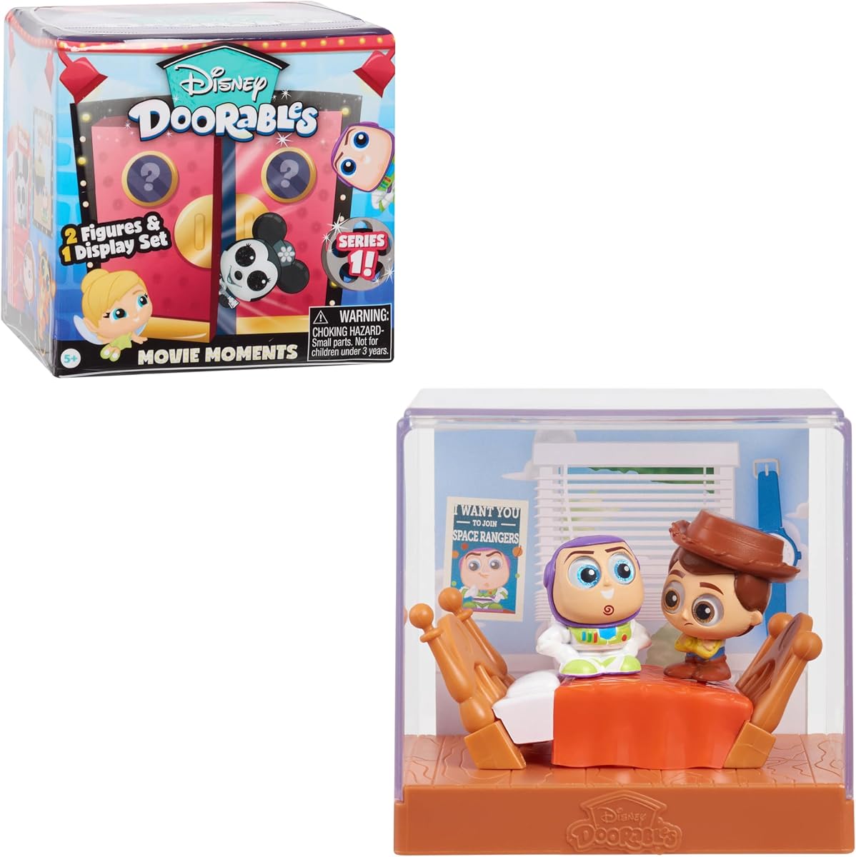 Disney Doorables Movie Moments Serie 1, minifiguras coleccionables, los estilos pueden variar, juguetes para niños con licencia oficial para edades de 5 años en adelante, regalos y regalos de Just Play