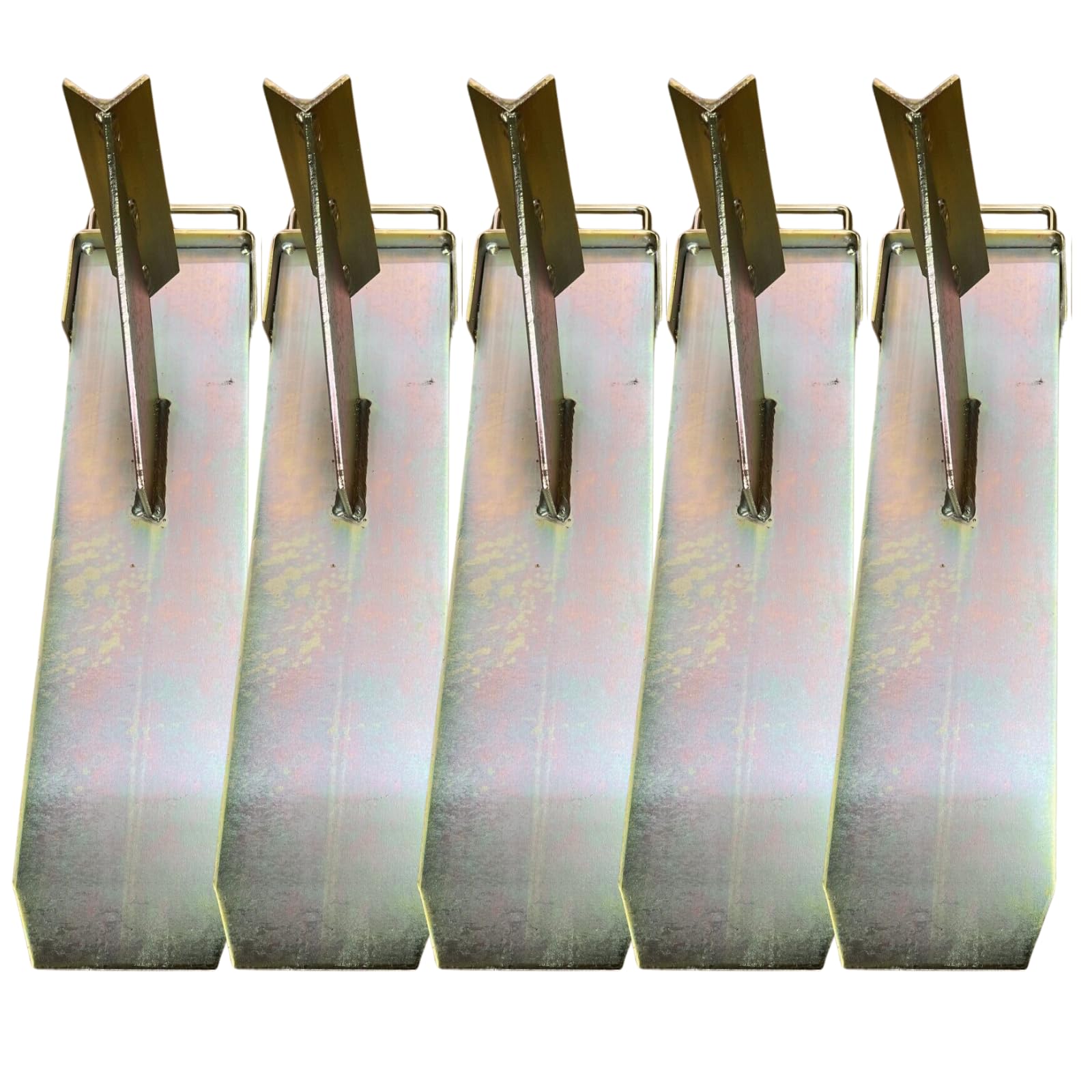 Hill Top Fabrications Co (1998) Ltd Boys Zinc - 5 X Extra Large Acro-Mate Prop Brackets. Plated Gold, Long Lasting Non Corrosive Finish & Added Durability. Fits All Standard Acro Props British Made