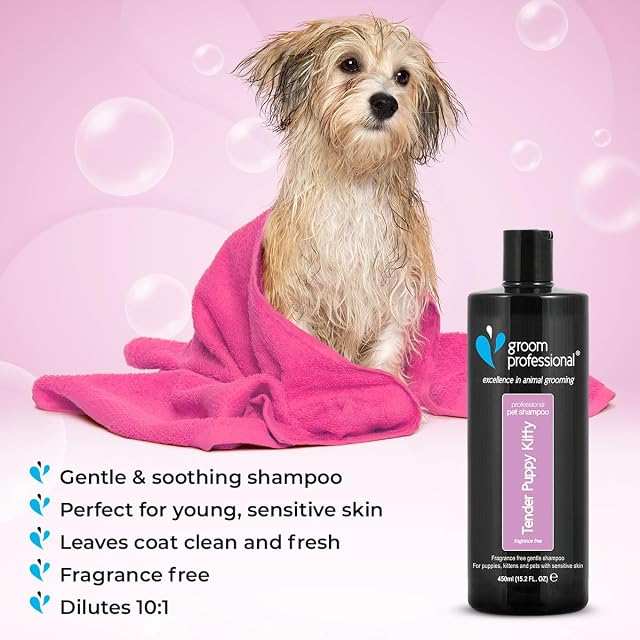 Foto 3 de 4 de Groom Professional Tender Puppy Kitty Fragrance Free Gentle Shampoo, 450ml
