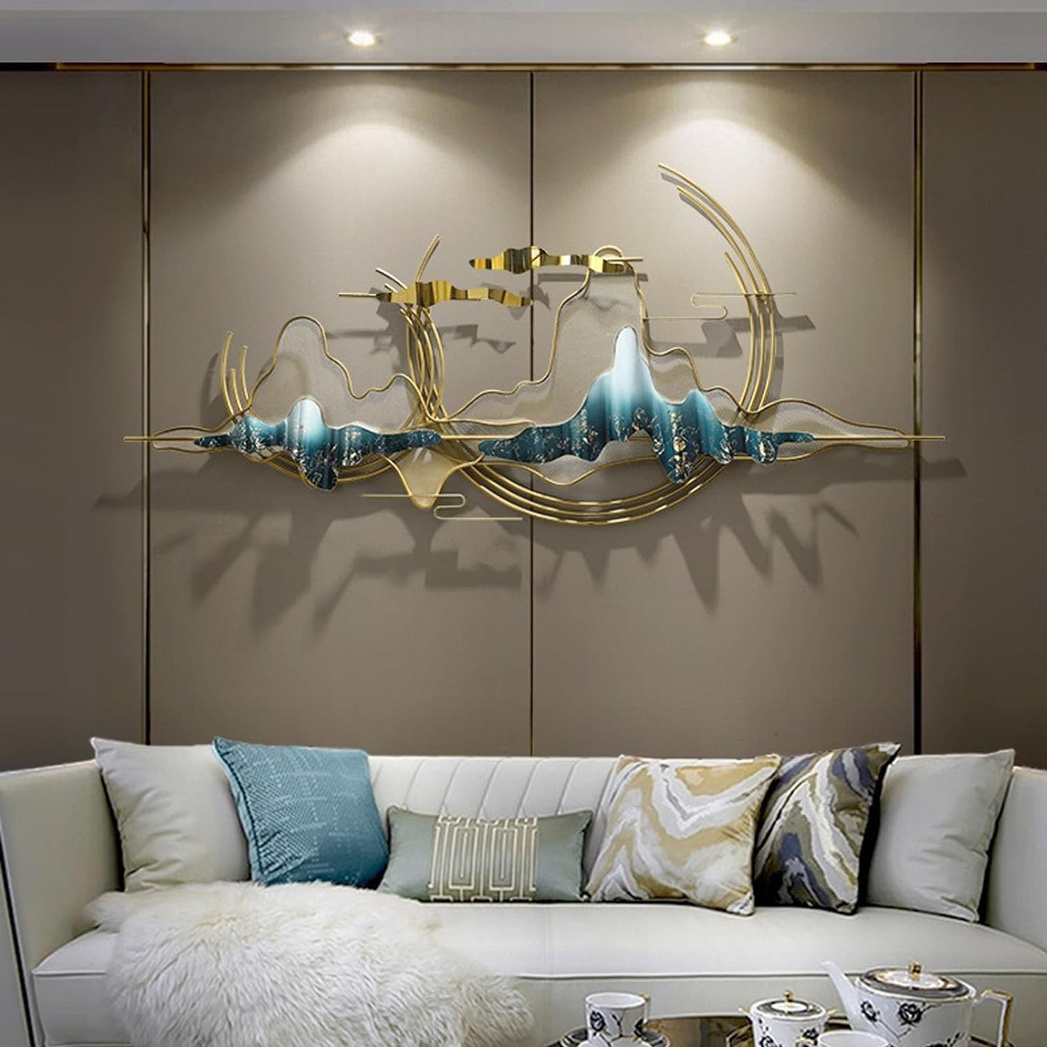 AZHKJKZH Decoración Pared Decoración De Pared Metal Colgante, Decoraciones Artísticas, Para Sala Estar, Dormitorio, Para El Hogar Adornos Hogar
