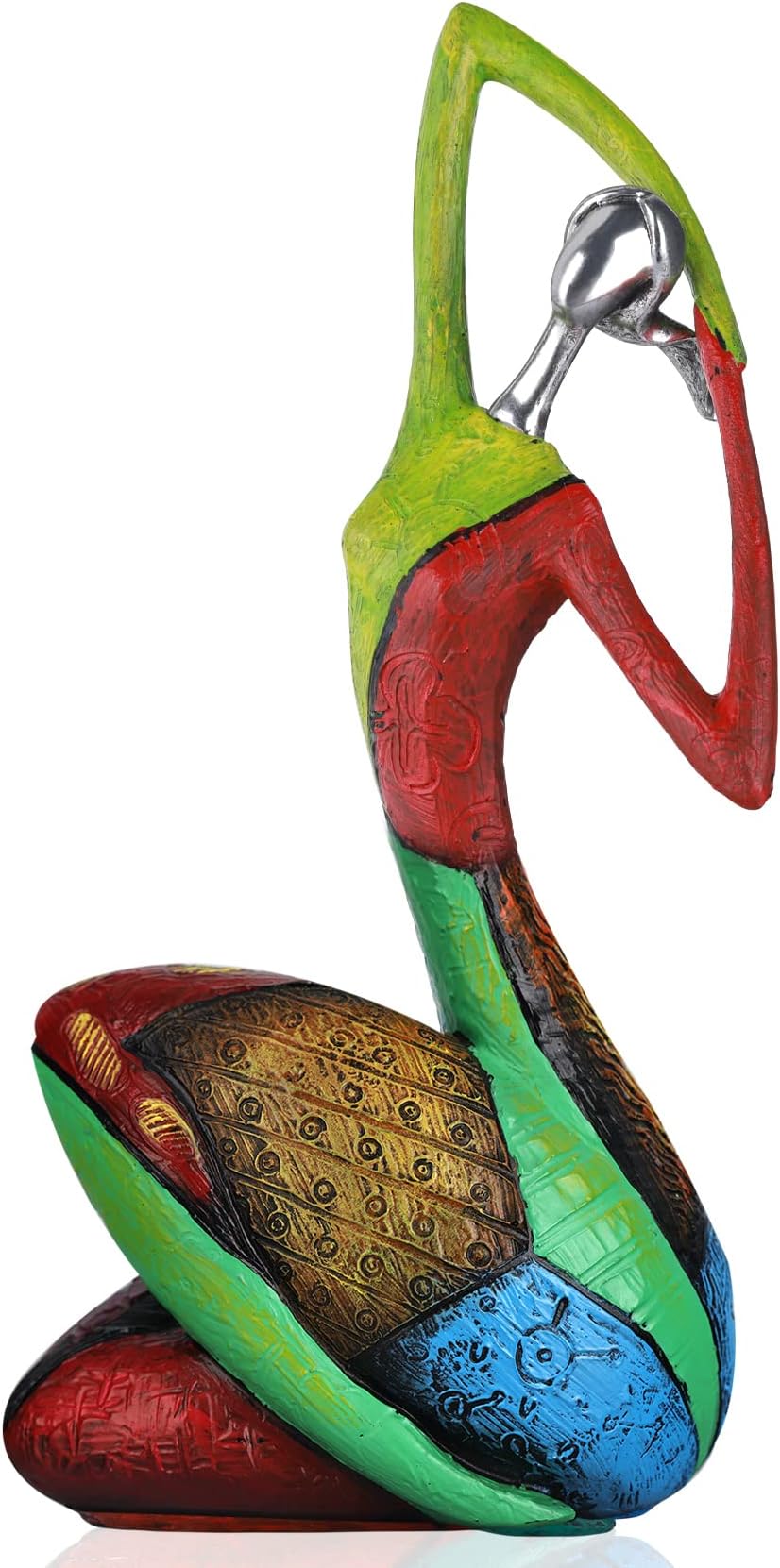 Minimalist Abstract Yoga Art Woman Statues and Sculptures, Creative Full-Color Oil Painting Art Female Statue, Modern Living Room Room Porch Centerpieces Bookcase Entryways Desktop Decor Crafts (C)