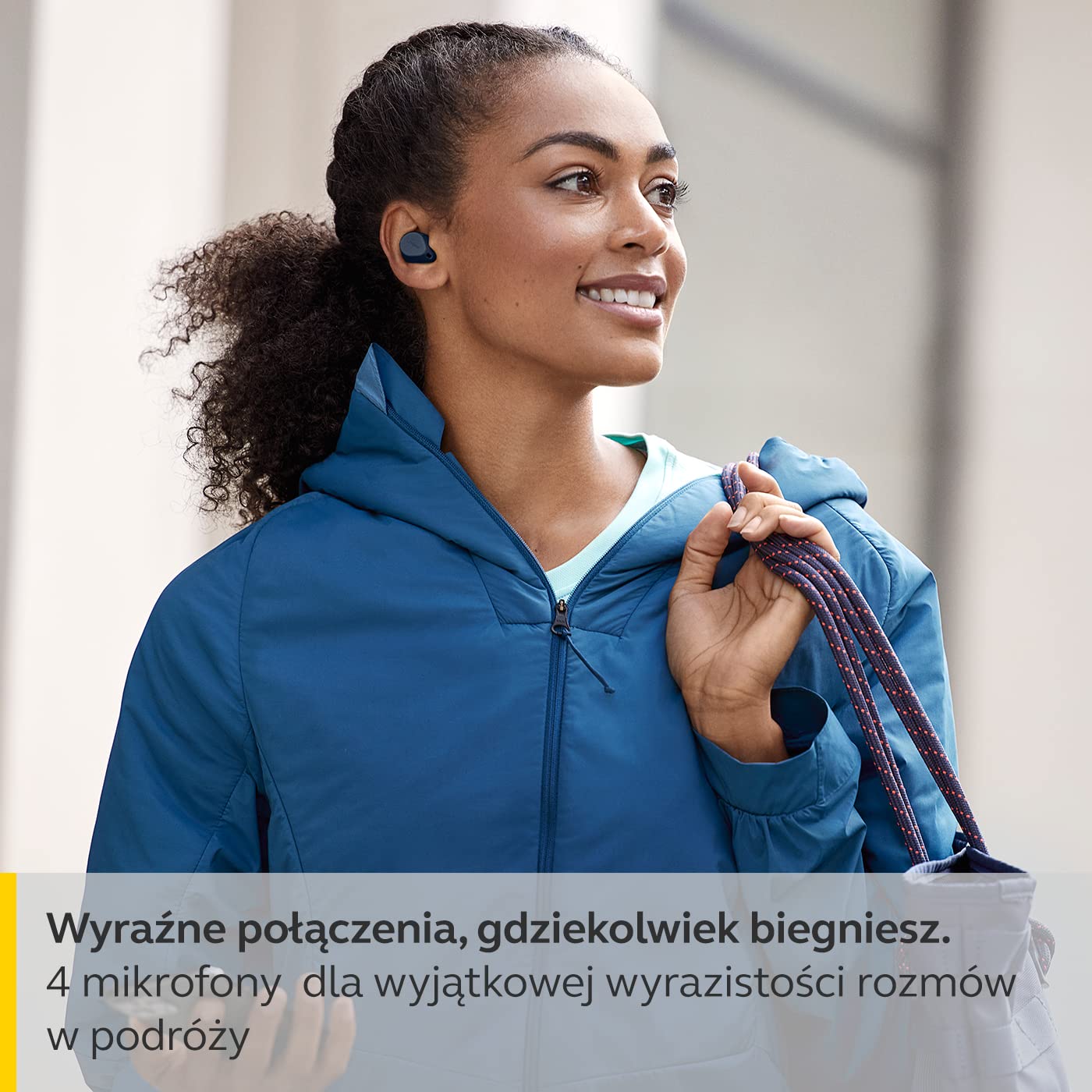 Jabra Elite 7 Active wkładki douszne - prawdziwie bezprzewodowe, sportowe wkładki douszne z uchwytem ShakeGrip zapewniającym doskonałe dopasowanie oraz regulowaną aktywną redukcję szumów - granatowy