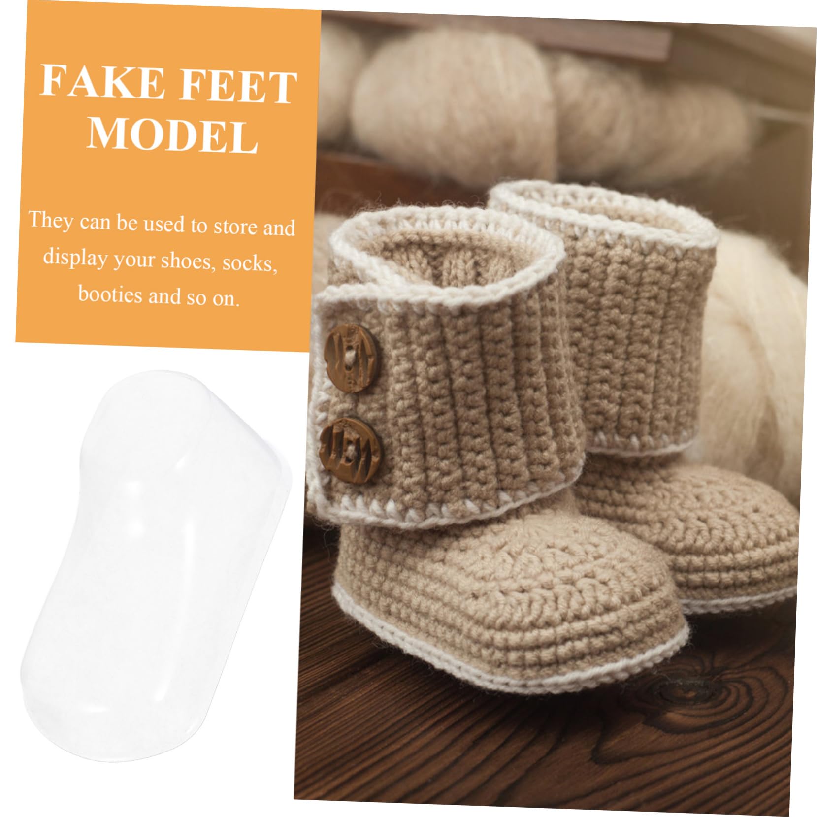 5 Sätze Ledersocken Sockenmodell Präsentationsständer Schaufensterpuppe Fußanzeige Kleinkinderschuhe Babysocken Babyschuh Präsentationsmodell Kunststofffußmodell 50 Stück * 5