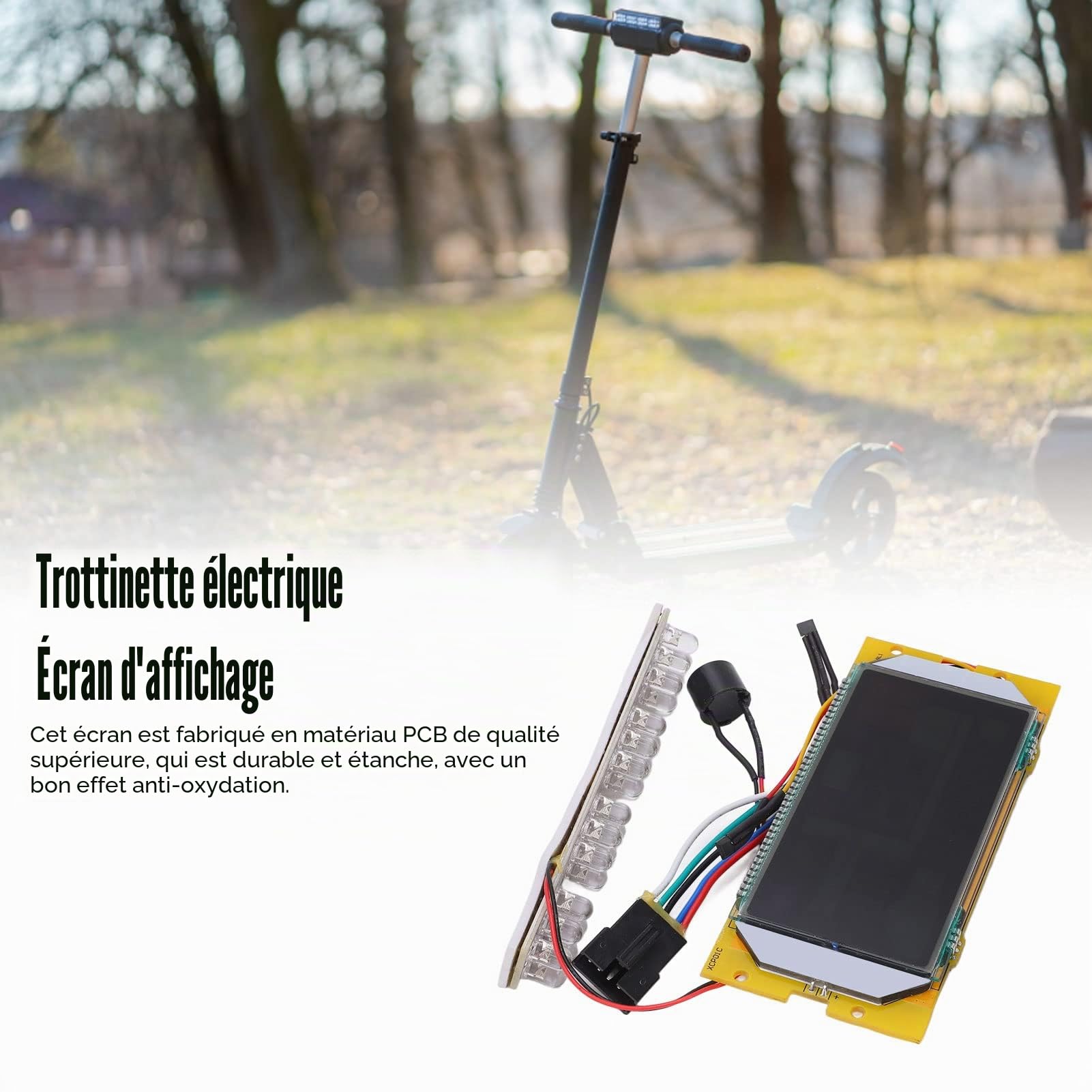Fockety Afficheur LCD pour vélo électrique, Compteur LCD Universel étanche 36V, compteurs d'affichage pour Scooter électrique pour Accessoires de réparation de Scooter S1