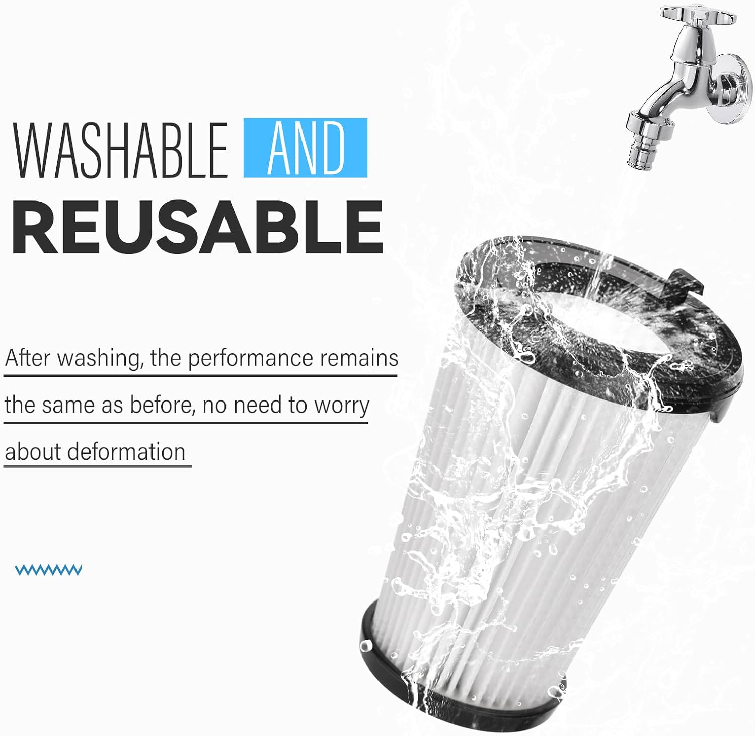 4 Pack VAF-1TM Filter Replacement for Electrolux Ergorapido Stick Vacuum EHVS2510AW VS3510AR Standard & Pet Version PureAdvantage PureAdvantageTM Ergorapido Vacuum, Part # EL65522 - Image 5