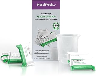 NASALFRESH MD Extra Strength Xylitol Nasal Rinse Packets - 7.5g Clinical Based Formula for Sinus Relief, Congestion, Allergies - pH Balanced, Drug-Free - 30 Individually Wrapped Pre-Measured Sachets