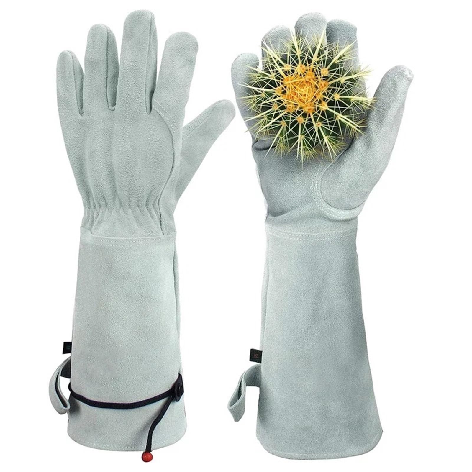 guanti giardinaggio Guanti da giardino lunghi, resistenti alle forature, guanti di protezione dal lavoro, all'usura for cantieri edili(Color2)