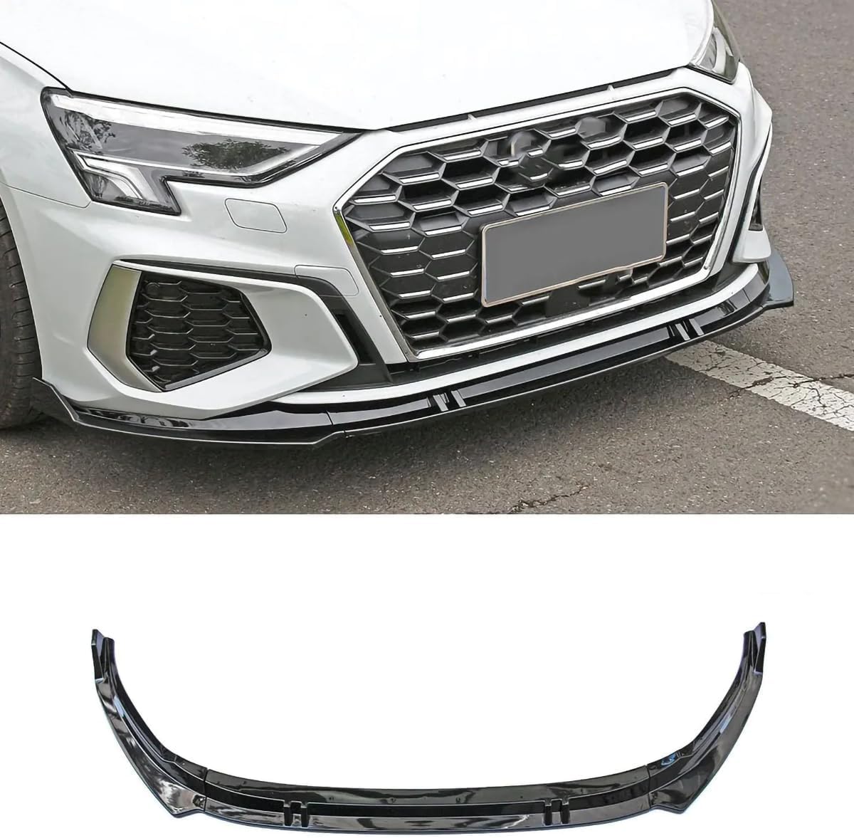 MWEIYANF Front Lip Spoiler for Audi A3 S3 8Y S-Line 2021-2024 Lightweight