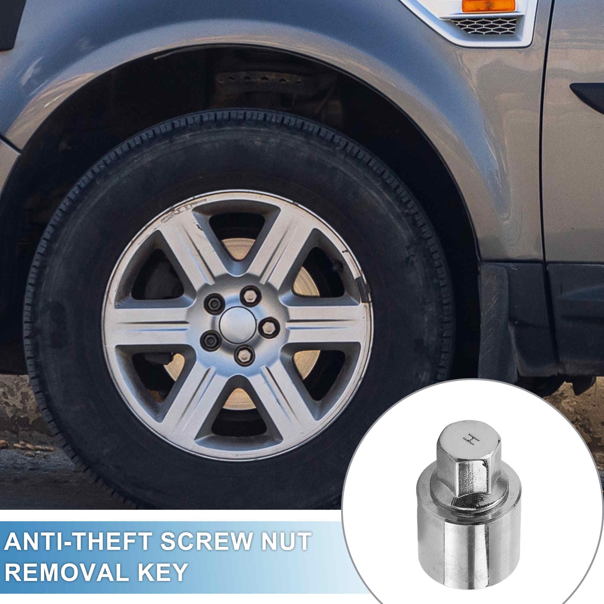 A ABSOPRO Chiave di Rimozione Dado a Vite Antifurto Tipo H con Scanalature per Dadi di Bloccaggio Ruota per Land Rover Range Rover Evoque Freelander 2