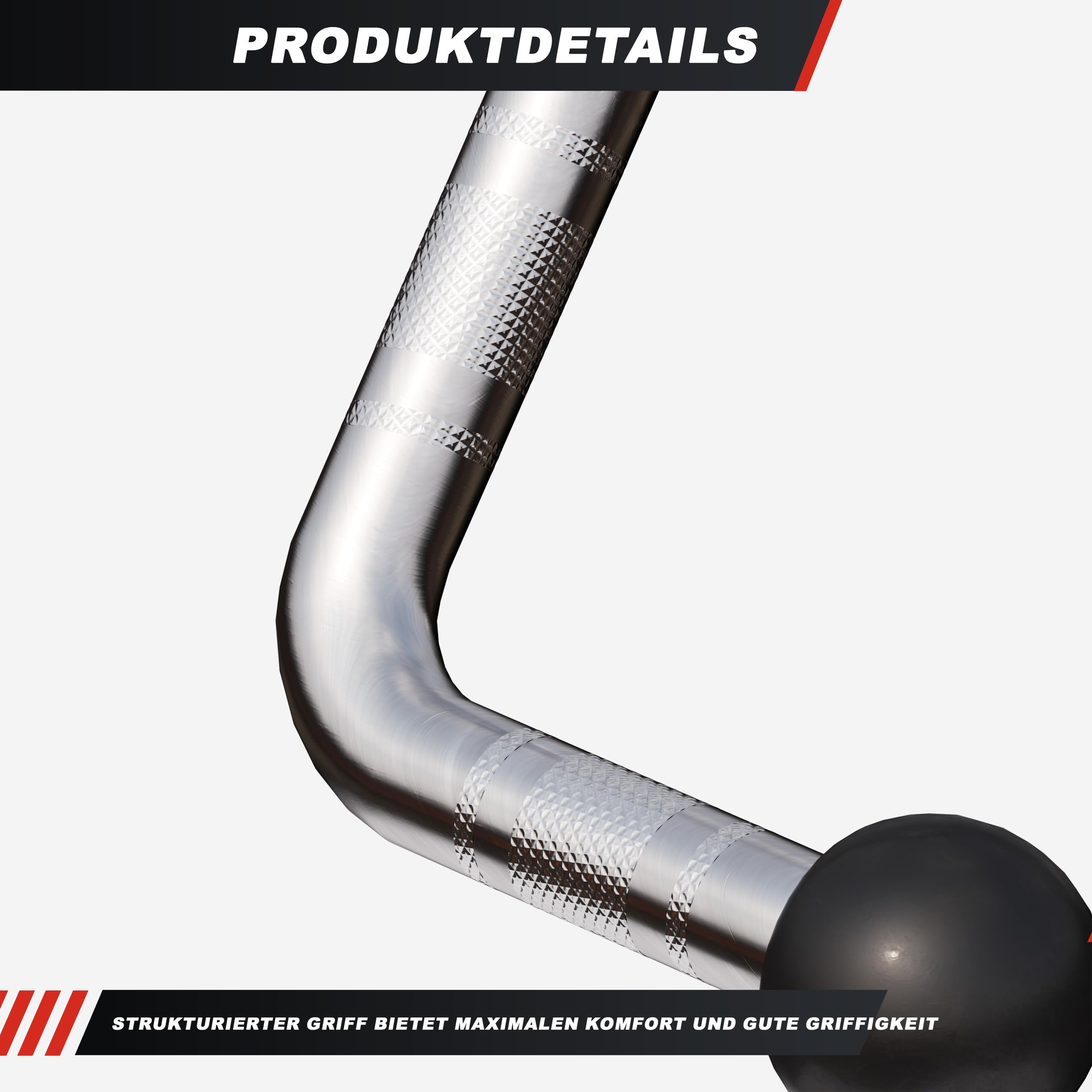 GORILLA SPORTS® Barra Lat Machine - 30 cm, Carico Max 200 kg, Giunto Girevole - Maniglie Lat Machine, Barra Bicipiti, Tricipiti, Angles 90 Grip, Impugnature Palestra, Accessori