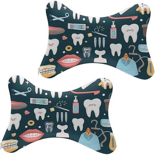 Miniatura 6 de Almohada para el cuello de oficina, compatible con los dientes, diseño dental sin costuras, cojín de apoyo para la cabeza, la barbilla, para dormir,