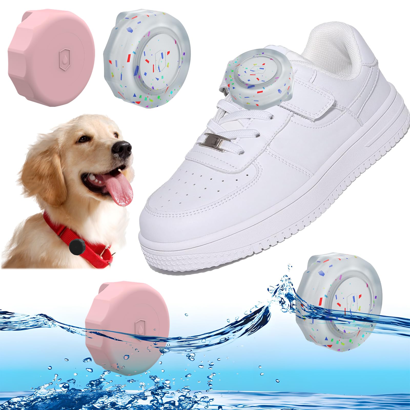 2 Pack Tracker Holder for Kids Shoelaces, Hidden Silicone Tag Case Holder, Waterproof Holder Accessories for Toddler Child, GPS Tracker for Children