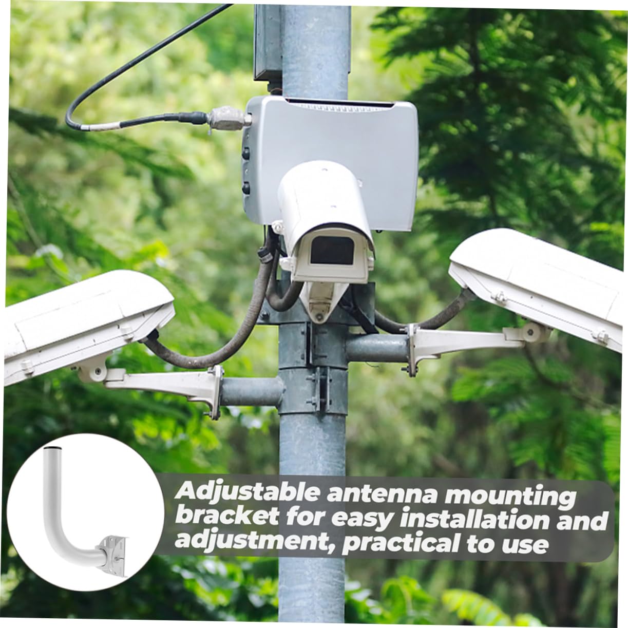 2 Pièces support de pont sans fil support de tuyau pour antennes d'antenne cb mural pour de montage pour perche pour mât d'