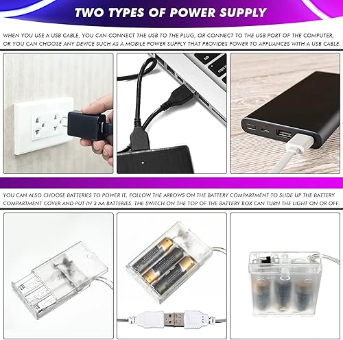 Miniatura 4 de Mudder Letrero de neón de Halloween, decoración de Halloween, letrero LED de luz de neón para decoración de pared con batería o alimentado por USB