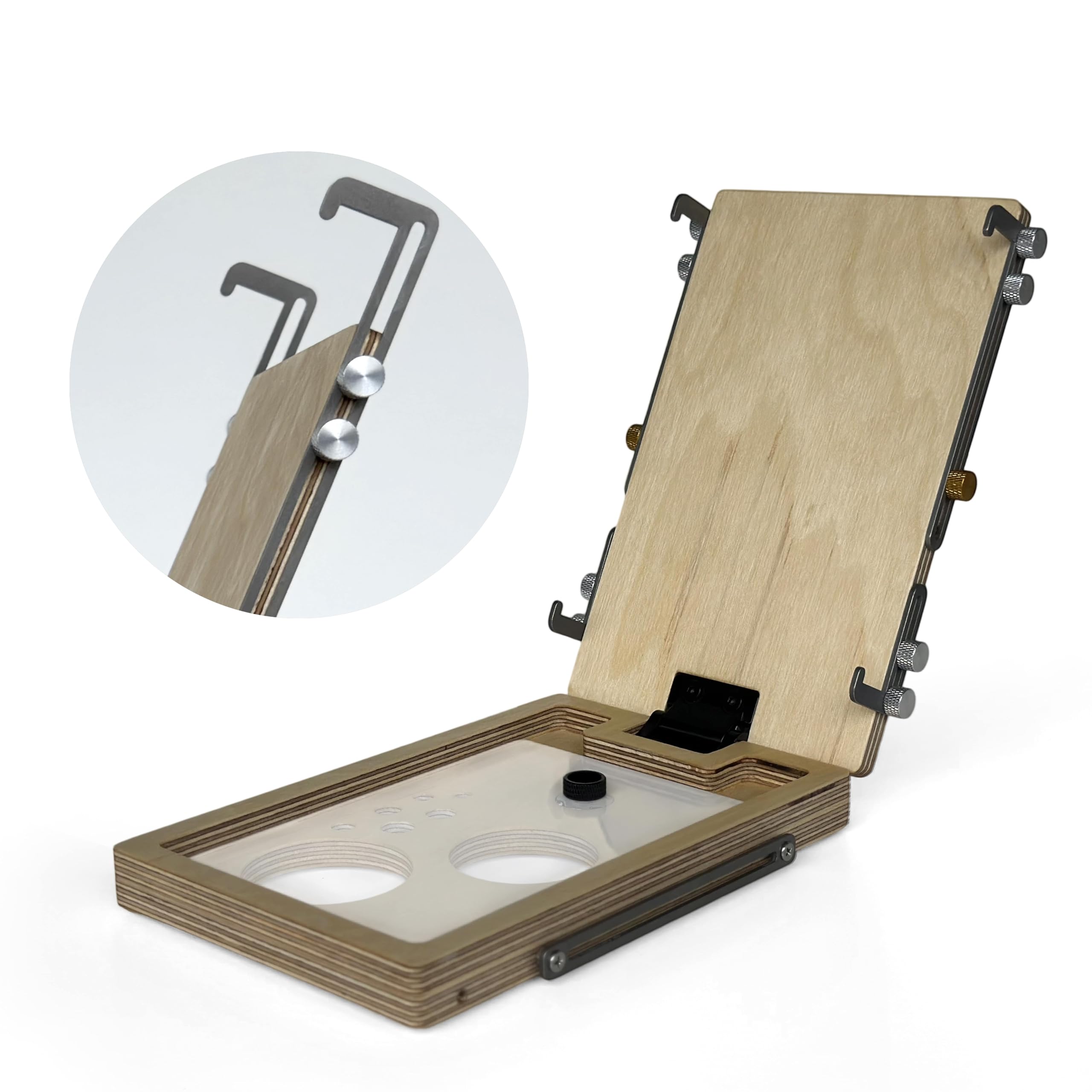 Tragbare Staffelei für Plein Air Painting Pochade Box mit glatter Oberfläche, verstellbare Holz-Tischstaffelei für Künstler, Studenten