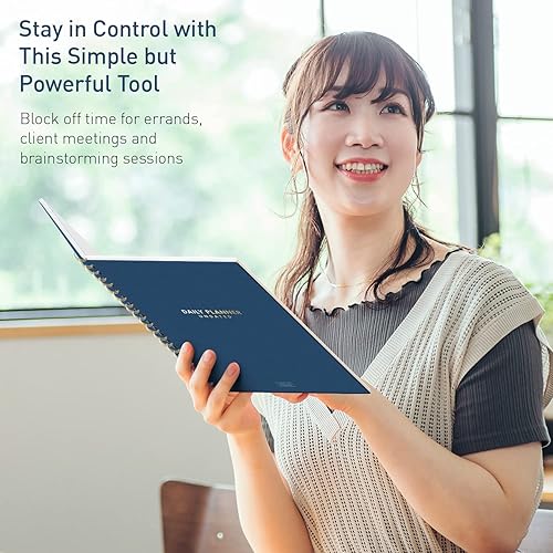 Miniatura 7 de S&O - Agenda diaria sin fecha para organización, cuaderno de diario en espiral con horario por hora, diario sin fecha, diario de rutina de tareas
