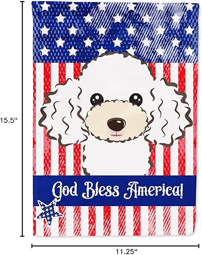 Vista 425 de Caroline's Treasures BB2171GF American Flag and Border Collie Garden Flag Mailbox Flag Decorative Yard Flag Banner Outside Patio Artwork Yard Flower