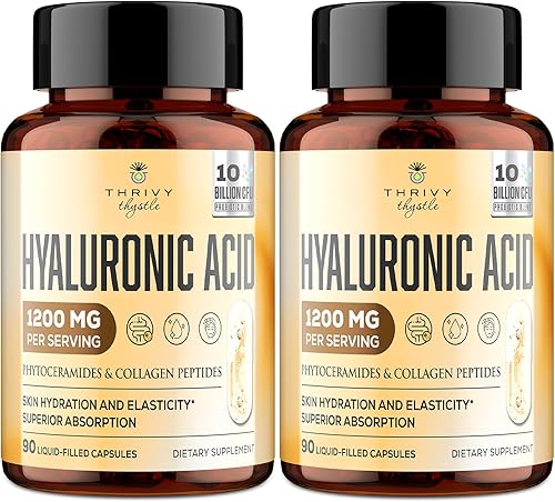 Miniatura 8 de Cápsulas de ácido hialurónico 19 en 1 – Ácido Hylunárico 1200 mg, con péptidos de colágeno, vitamina C, fitoceramidas – para piel, ojos