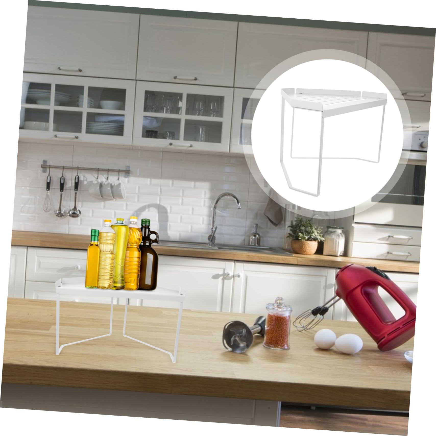 MAGICLULU Étagère à Épices de Table Étagère de Rangement Cuisine Porte-pot à Épices Blanc pour Comptoir Cuisine