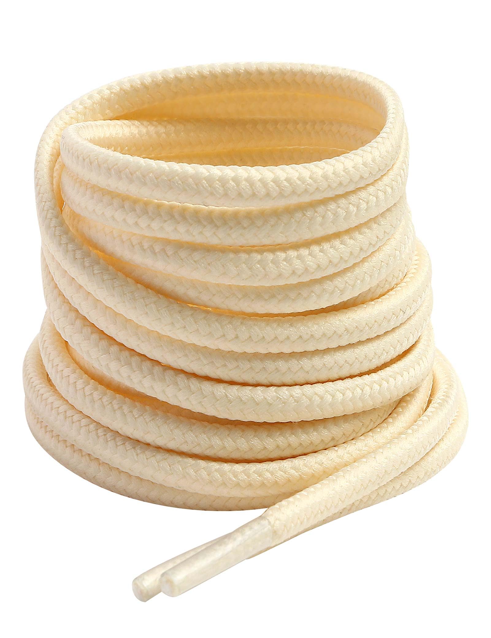 VSUDO 2 Pairs Round Boot Laces, 5/32" Outdoor Work & Hiking Shoe Laces for Boots