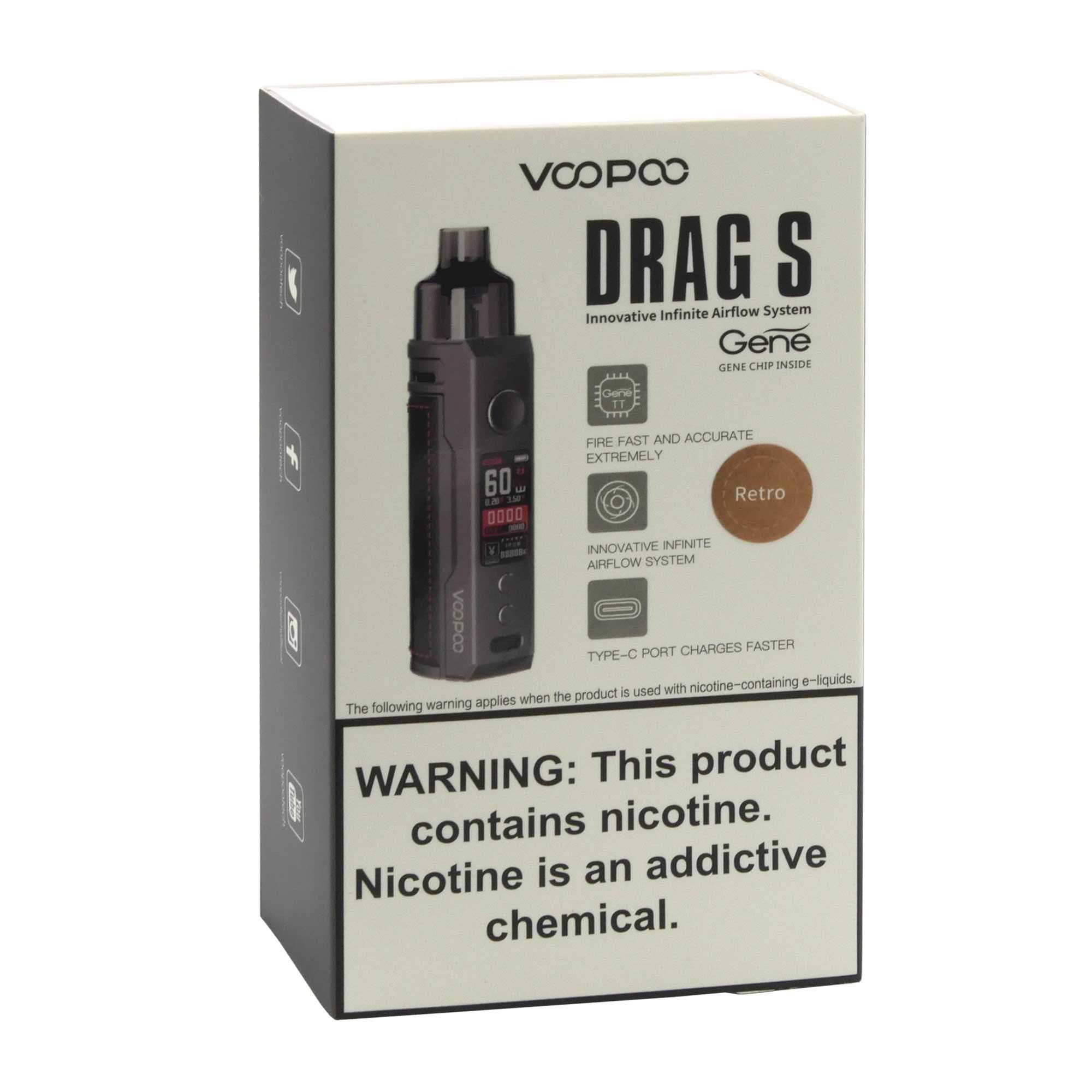 Voopoo Drag S Mod Pod, 2500 mAh, 4,5 ml, cigarette lectronique, couleur  classic, sans nicotine : Amazon.fr: High-Tech