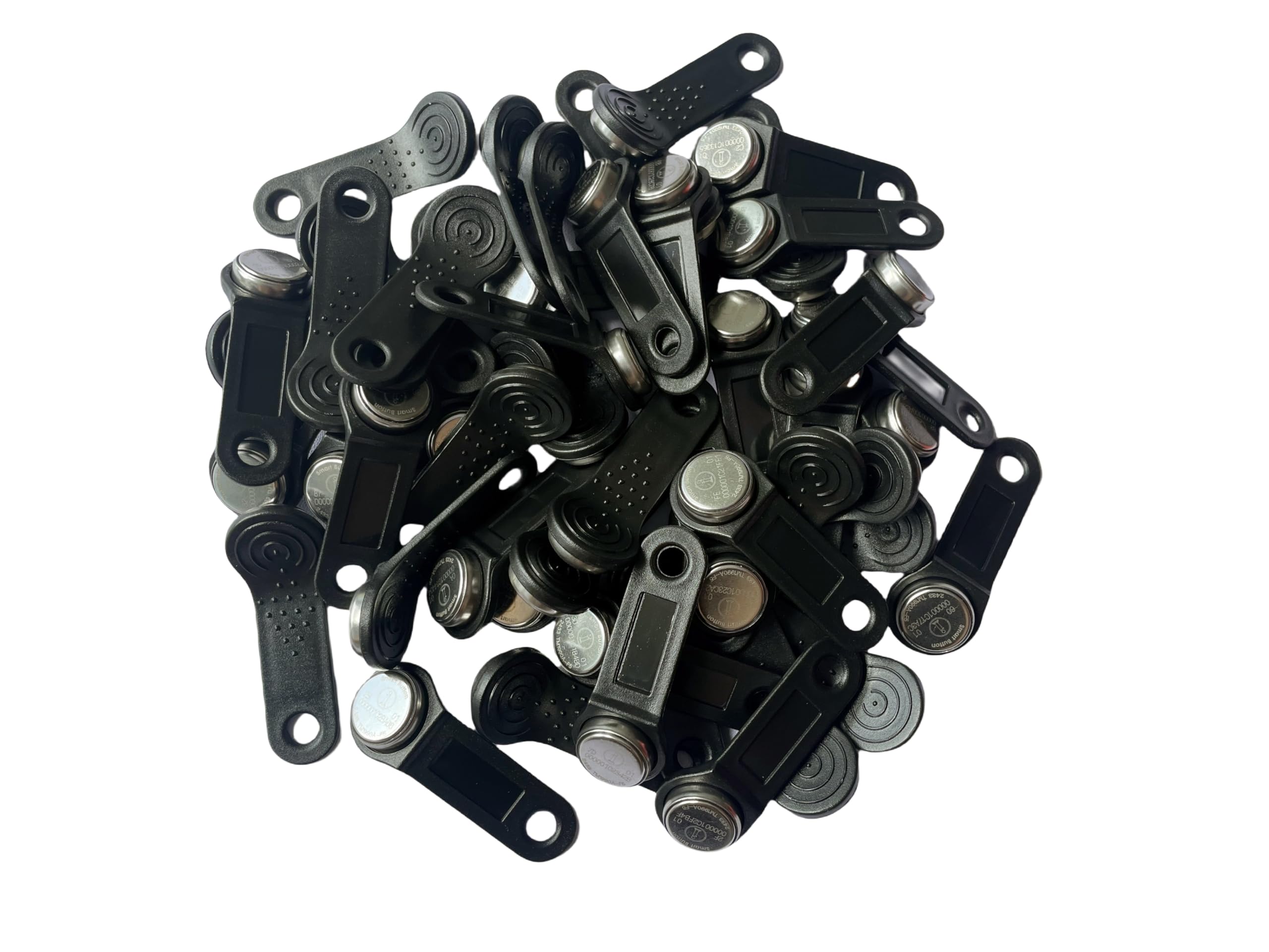 100 x Dallas DS1990A DS1990 F5 Numero di serie iButton I-Button Key IB Tag Card Impermeabile RFID TAG (nero)