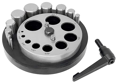 Miniatura 2 de Juego de cortadores de disco circular con 10 perforadores de 1/8 a 1-1/4 pulgadas de diámetro, fabricación de joyas, herramientas de troquelado de